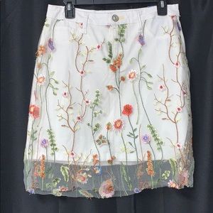 Floral mini skirt